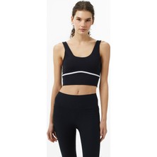 Under Armour Meridian Piped Crop Kadın Siyah Koşu Atlet