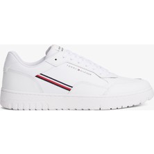 Tommy Hilfiger Basket Core Stripes Erkek Beyaz Sneaker