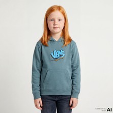 Vans Sk8 Pullover Çocuk Gri Sweatshirt