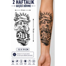 Tattoo Gerçekçi Memonto Mori ve Kuşlar  Model Geçici Kol Bacak Geçici Sticker Yapıştırma Dövme