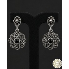 Oltu Taşlı Gümüş Küpe OTK0002