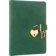 Victoria's Journals Hush Hush Çizgili Defter 13 x 18 cm Yeşil