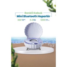 Ensiga Renkli Kabuk Mini Bluetooth Hoparlör Beyaz Renkli Taşınabilir Ses Sistemi Şık Tasarım