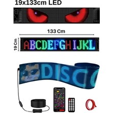 Exenar LED Matrix Panel 133CM x 19CM Rgb Ekran Kumandalı Telefon Kontrollü LED Vitrin Kayan Yazı 16X144