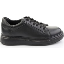 Bambi Siyah Hakiki Deri Erkek Sneaker E01089006541