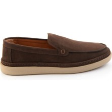 Bambi Kahve Hakiki Deri Erkek Loafer Ayakkabı E01396220201