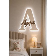 Design 4N LED Işıklı Kişiye Özel Harf Dekoru | Bebek & Çocuk Odası Duvar ve Kapı Süsü