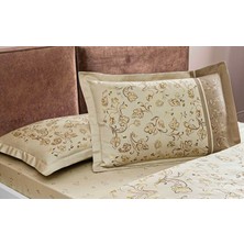 Taç Out Fleur Model Volanlı % 100 Pamuk Saten 2'li Yastık Kılıfı 50X70 cm