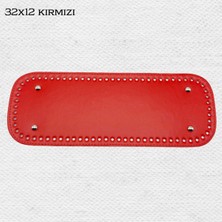 Oxford İplik Dikişli Perçinli Çanta Tabanı 32X12 Kırmızı