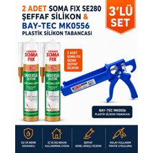 Somafix 2'li Şeffaf Silikon & Bay-Tec Plastik Silikon Tabancası