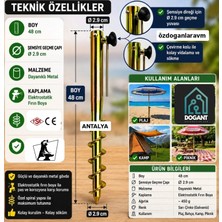 Dogant Demir Metal Şemsiye Kazığı Bahçe Şemsiye Aparatı