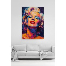 HonataDizayn Renkli Marilyn Monroe Portresi Pop Art Tarzı Kanvas Tablo