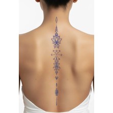 1 Ay Kalıcı Sonradan Kararan Lotus Çiçek Model Geçici Dövme Tattoo Sticker