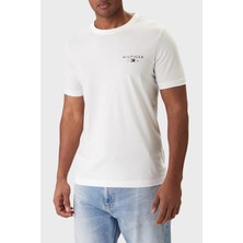 Tommy Hilfiger Logolu Pamuklu Regular Fit Bisiklet Yaka T Shirt Erkek T Shirt MW0MW41456 Ybr