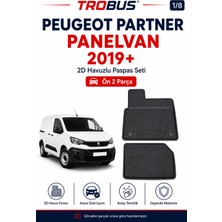 Trobus Peugeot Partner Panelvan 2019+ Manuel Vites Araca Özel 2 Parça 2d Havuzlu Paspas