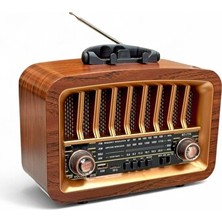 Solvéra Eskitme Görünüm Bluetooth Radyo ile Vintage Müzik Deneyimi Alarm Saatli Radyo