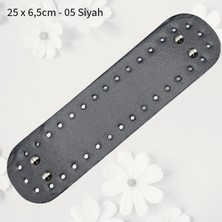 Oxford İplik Dikişli Perçinli Çanta Tabanı 25X6,5 cm 05 Siyah