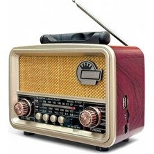 Solvéra Mini Nostaljik Radyo ve Telefon Standı Özellikli Tasarım Alarm Saatli Radyo