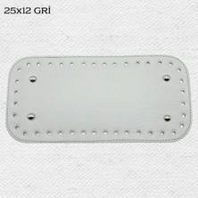Oxford İplik Dikişli Perçinli Çanta Tabanı 25X12 Gri