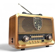 Solvéra Bluetooth ve Bluetooth Özellikli Panelli Nostaljik Radyo ile Eski Günler Alarm Saatli Radyo