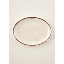 Bella Maison Bonheur Porselen Sunum Tabağı Bordo (36 Cm)