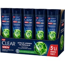 Clear Men Kepeğe Karşı Etkili Şampuan Günlük Arınma ve Ferahlık 350 ml x 5 Adet