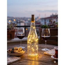 Solvéra LED Işıklı Dekoratif Şişe 3 Metre Let Işık Masa ve Gece Lambası