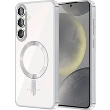 bbtech Samsung Galaxy A37 ile Uyumlu MagSafe, Kablosuz Şarj Destekli Kamera Lens Korumalı Darbe Emici Premium Şeffaf Silikon Kılıf