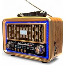 Solvéra Nostaljik Ahşap Görünümlü Bluetooth Radyo ile Eski Günleri Yaşa Alarm Saatli Radyo