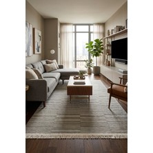 Rovigo Home Şönil,exclusive ,dokuma, Kaymaz Taban Iskandinav Salon Halısı, Taş