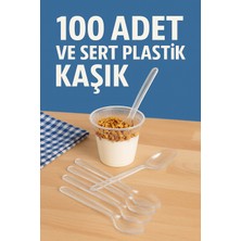 Merip Plastik Sert Plastik Kaşık - 100 Adet - Kırılmaz Plastik Kaşık