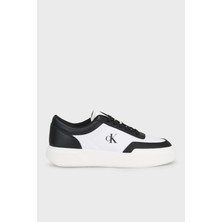 Calvin Klein Deri Logolu Sneaker Ayakkabı HM0HM0232601W Erkek Ayakkabı HM0HM02326 01W