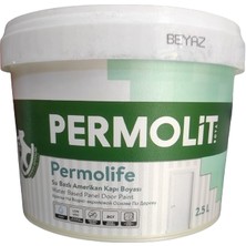 Permolit Permoli̇t Su Bazlı Ameri̇kan Panel Kapı Boyası Beyaz 2,5 Lt
