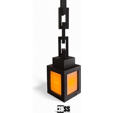 Solvéra Minecraft Feneri, LED Mum Dahil, Askılı Masaüstü Dekoratif Lamba Masa ve Gece Lambası