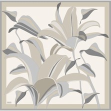 Belli Twill Ipek Eşarp - 4035-85 Bej Gri