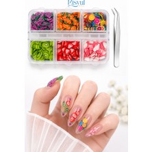 Misyul Tırnak Süsleme Meyveli Charm Seti, 6'lı Nail Art Tırnak Süslemesi