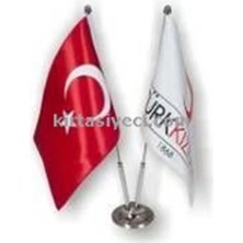 Seçkin 102 Çiftli Masa Üstü Bayrak Diregi 35CM