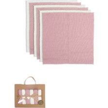 isiltikidsmoda Colours Kutulu 6lı Penye Mendil 20X20 90161 Ekru Gül Kurusu