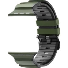Alstrap Apple Watch Ultra 49MM, 12/11/10 46MM, 9/8/7 45MM, 6/5/4/se 44MM Uyumlu Jumbo Armor Çift Renk Spor Kordon