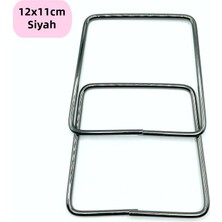 Oxford İplik Metal Dörtgen Çanta Sapı 12X11CM Siyah