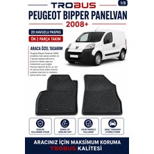 Trobus Peugeot Bipper Panelvan 2008 ve Sonrası 2d Havuzlu Paspas 2 Parça