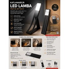 Solvéra Katlanabilir Pilli LED Lamba, Kamp ve Seyahat Için Pratik Masa ve Gece Lambası