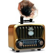 Solvéra Gramofon Tarzı Bluetooth Radyo - Bluetooth ve Bluetooth Özelliğiyle Nostalj