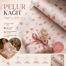 Merip Plastik Kalp Desenli Pelur Kağıt -10 Adet -40X60