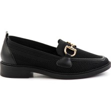 Bambi Siyah  Kadın Loafer Ayakkabı K01474111182