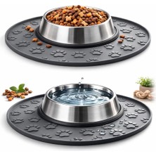 Aytekin Reklam Kedi & Köpek Mama Kabı Altlığı - Silikon Mama Matı 1 Adet