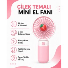 Golden Tech Meyve Tasarımlı 3 Kademeli Sessiz Mini El Masa Fanı - Vantilatör Turbo Üflemeli Kademeli Taşınabilir El Masa Fanı