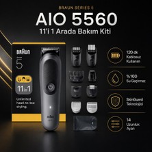 Braun Hepsi Bir Arada Series 5, 11’i 1 Arada Tıraş Kiti, Keskin Bıçak, Vücut Tıraşı AIO5560