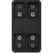 Qasul 9V Pil Şarj Cihazı 4 Yuvalı Micro USB Girişli Li-Ion Ni-Mh Ni-Cd Uyumlu Akıllı Şarj Cihazı
