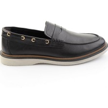 Bambi Siyah Hakiki Deri Erkek Loafer Ayakkabı E01698626003